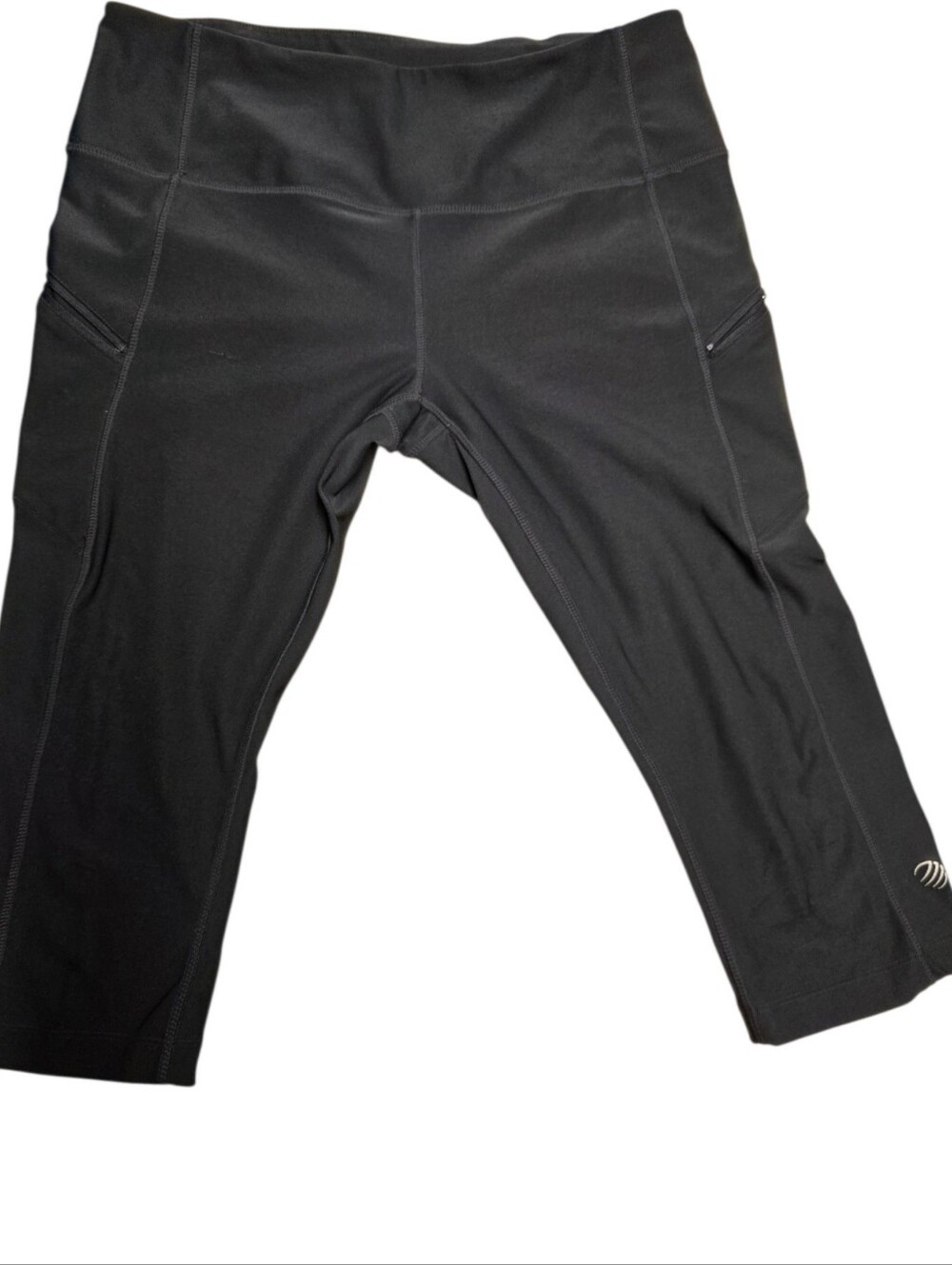 MPG XL Active Wear Capri Leggings W Zip Pockets